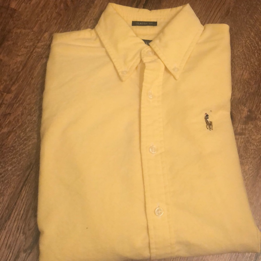 Yellow Ralph Lauren Classic Fit Oxford